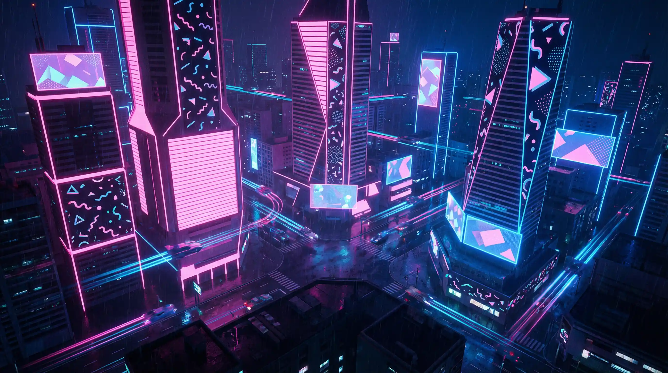 安博电竞 赛博不夜城全景夜景